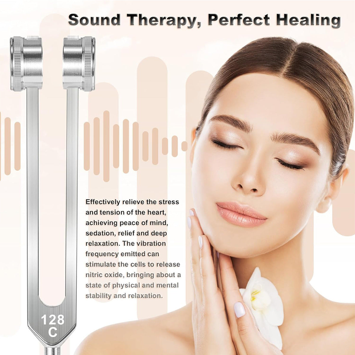 128Hz Weighted Tuning Fork for Healing & Sound Therapy