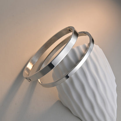 Simple Smooth Buckle Bracelet Cool Wind 4mm6mm Wide