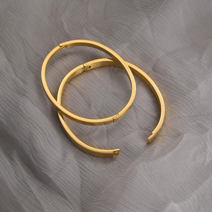 Simple Smooth Buckle Bracelet Cool Wind 4mm6mm Wide