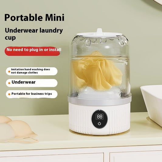 Portable Mini Washing Machine  Rechargeable Cordless Washer for Underwear & Small Clothes