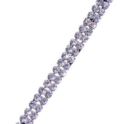 Light Luxury Large Diamond Double Row Necklace