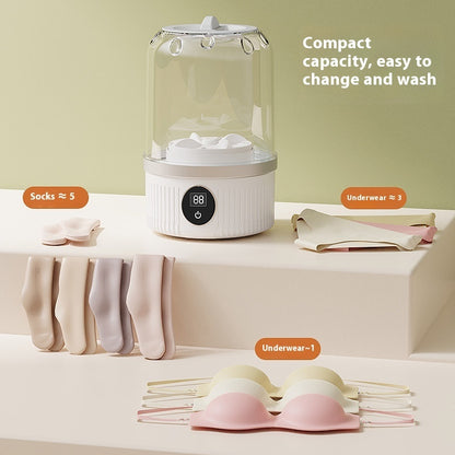 Portable Mini Washing Machine  Rechargeable Cordless Washer for Underwear & Small Clothes