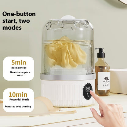 Portable Mini Washing Machine  Rechargeable Cordless Washer for Underwear & Small Clothes