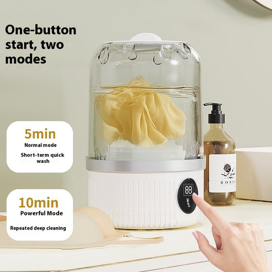 Portable Mini Washing Machine  Rechargeable Cordless Washer for Underwear & Small Clothes